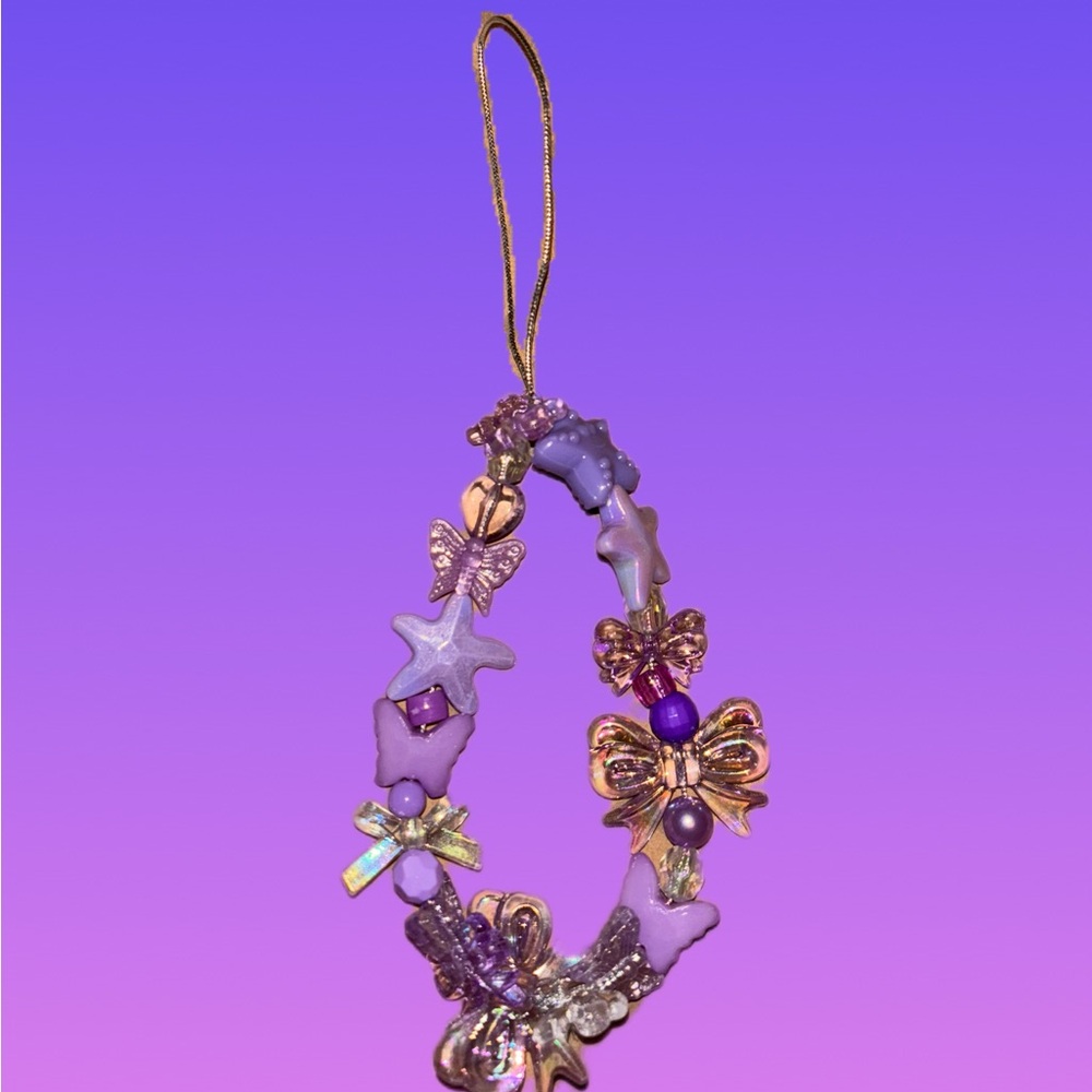 Purple Phone Charm Bracelet